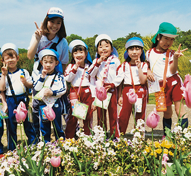 幼稚園内の菜園